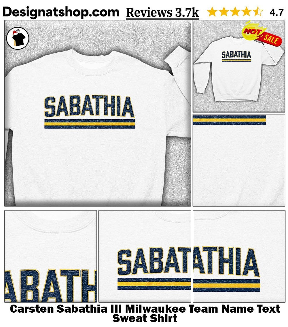 Carsten Sabathia III Milwaukee Team Name Text shirt