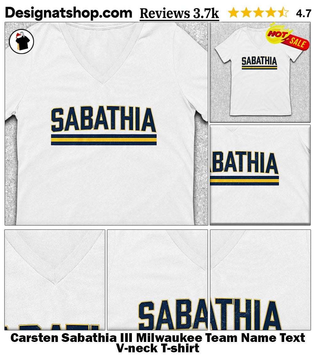 Carsten Sabathia III Milwaukee Team Name Text shirt