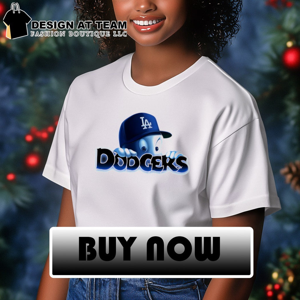 Casper The Friendly Ghost LA Dodgers Mascot Logo Apparel Dodgers Logo Shirt