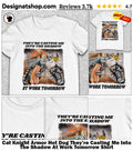 Cat Knight Armor Hot Dog They’re Casting Me Into The Shadow At Work Tomorrow Shirt
