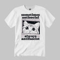 Cat Sometimes Antisocial Always Antifascist Shirt