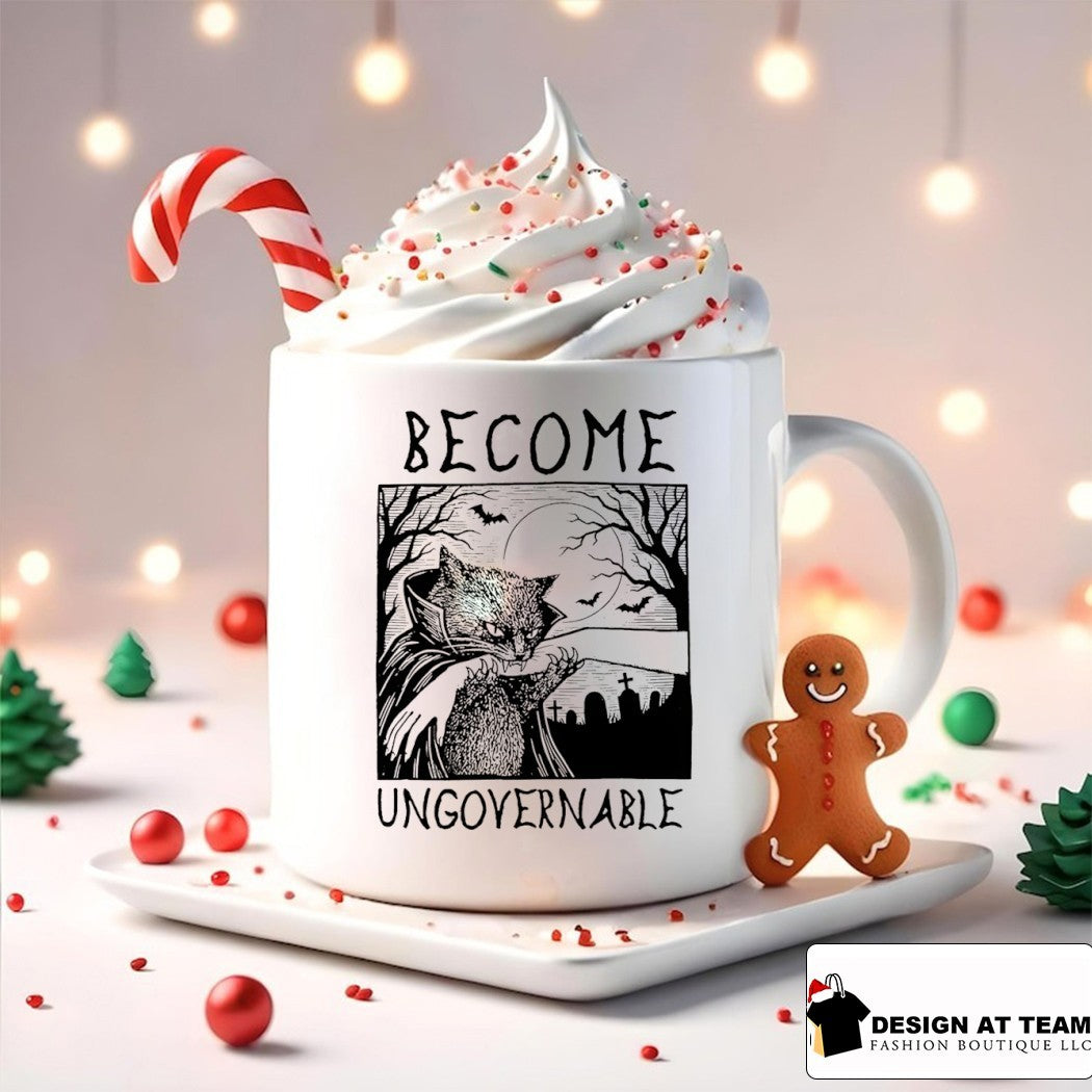 Cat Vampire Halloween Art Become Ungovernable Shirt