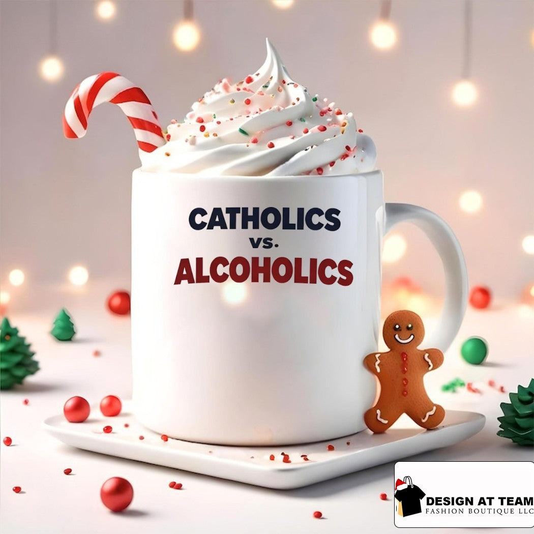 Catholics Vs Alcoholics College Game Day Humor shirt