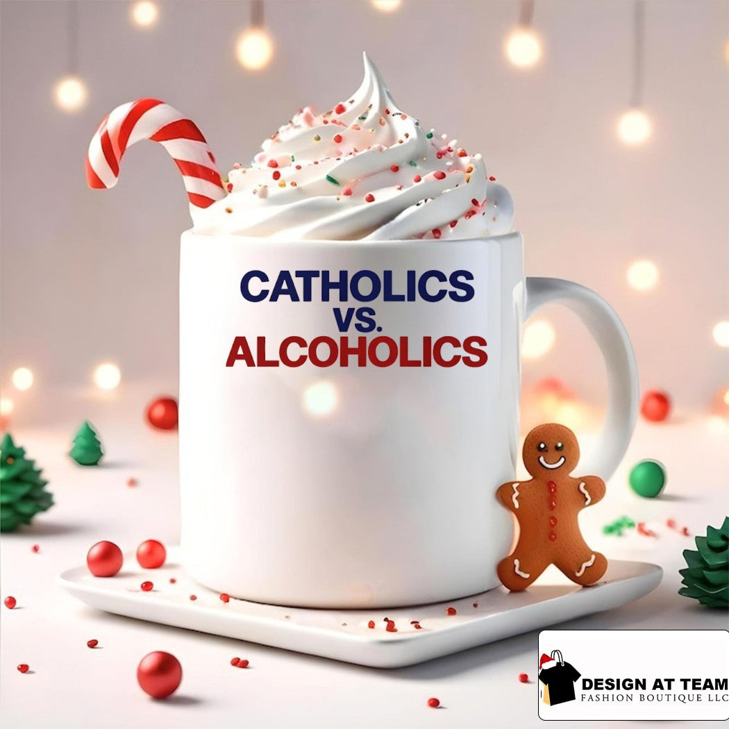 Catholics vs alcoholics Notre Dame vs Wisconsin shirt