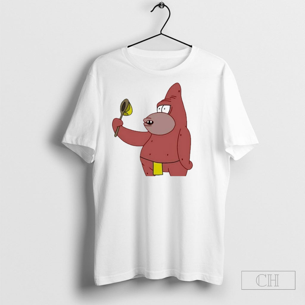 Caveman Patrick Holding Jellyfishing Net 2025 Shirt Tee
