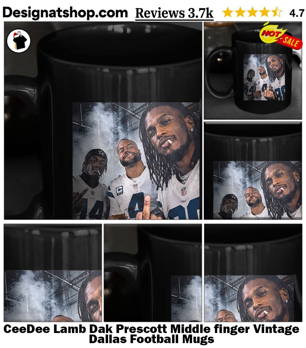 CeeDee Lamb Dak Prescott Middle finger Vintage Dallas Football shirt
