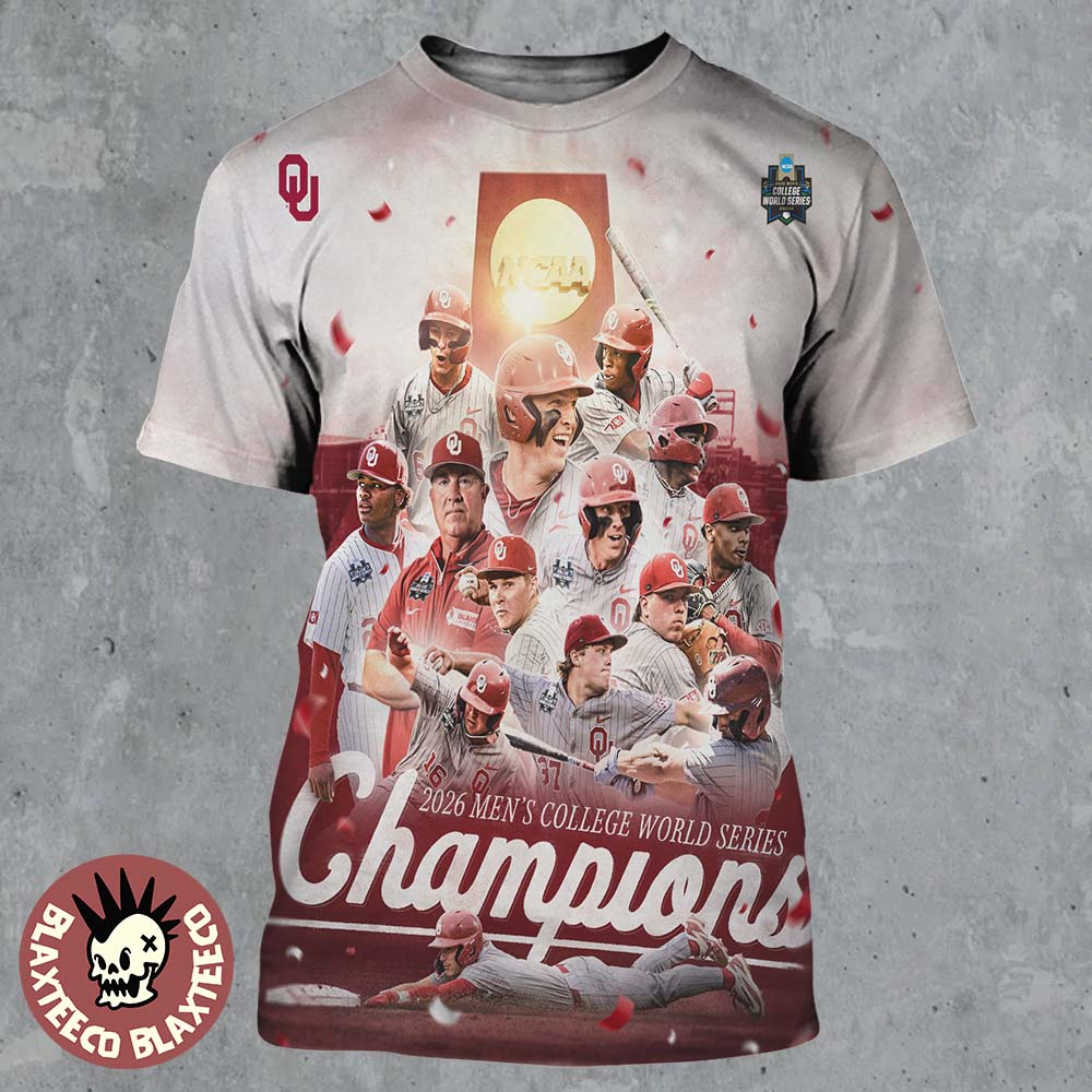Celebrate Oklahoma Sooners Baseball 2026 NCAA Men’s College World Series National Champions All Over Print Shirt