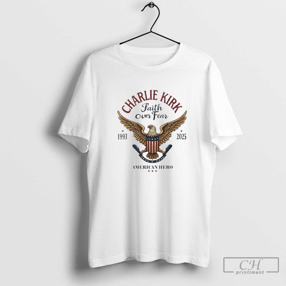 Charlie Kirk 1993 2025 American Hero Faith Over Fear Shirt Sweater