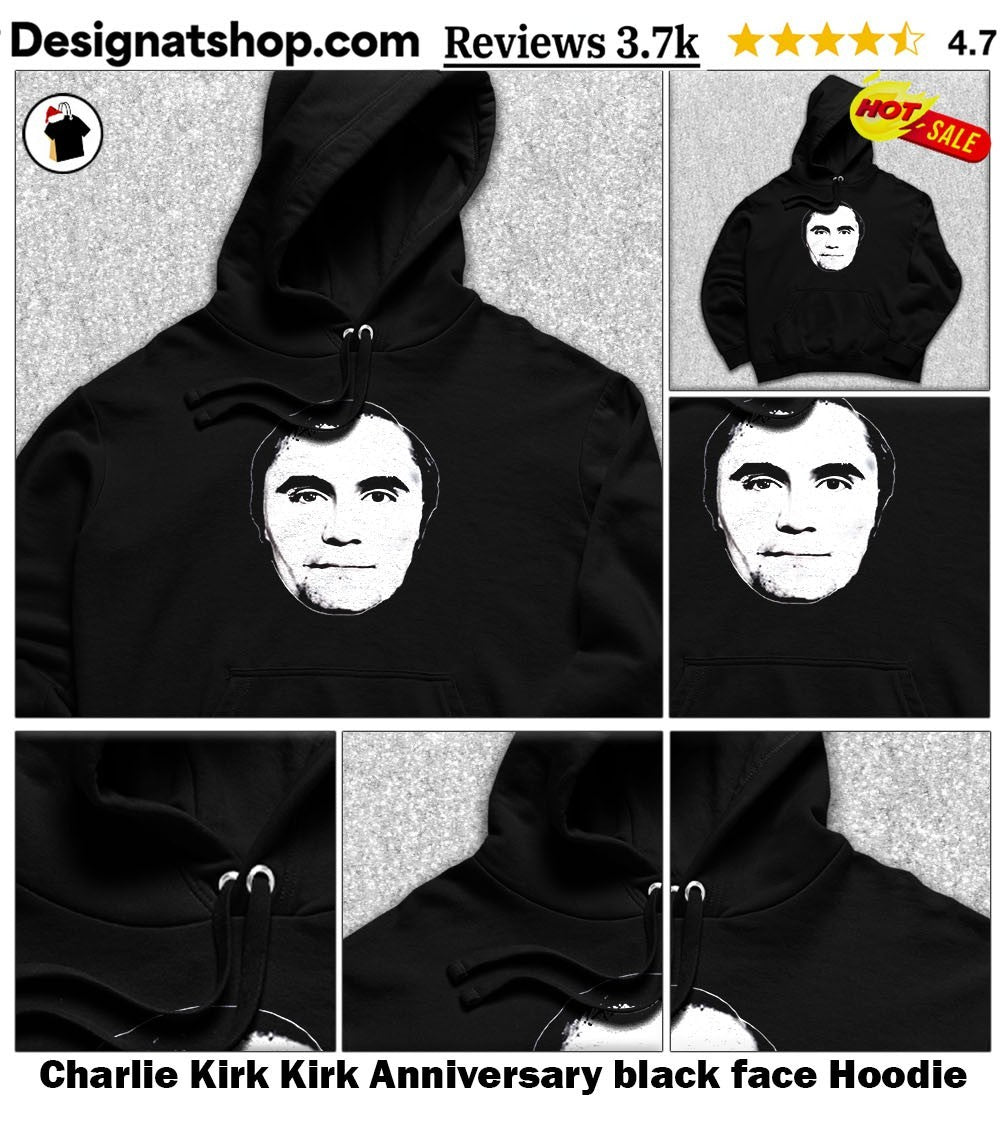 Charlie Kirk Kirk Anniversary black face shirt