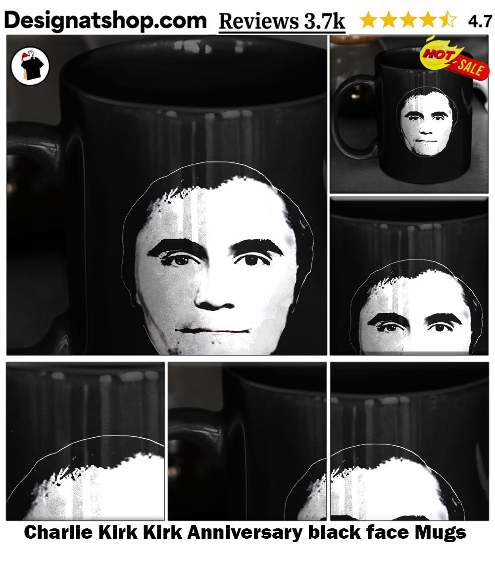 Charlie Kirk Kirk Anniversary black face shirt