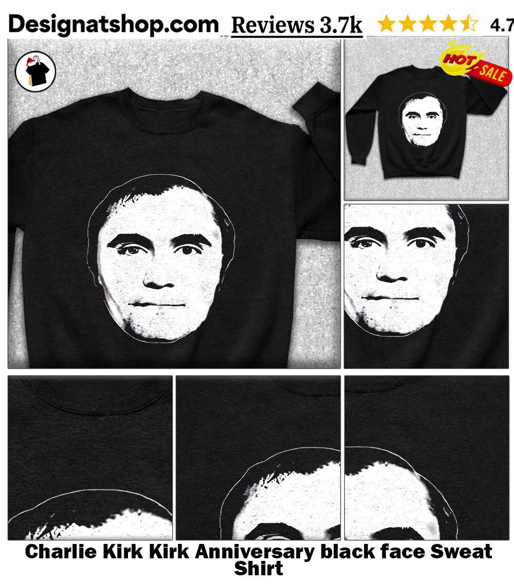 Charlie Kirk Kirk Anniversary black face shirt