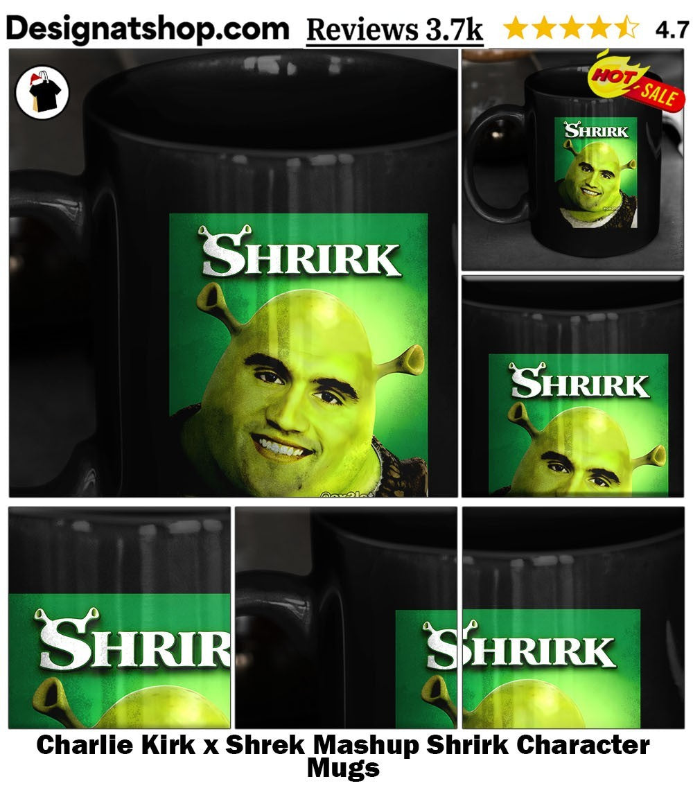 Charlie Kirk x Shrek Mashup Shrirk Character shirt