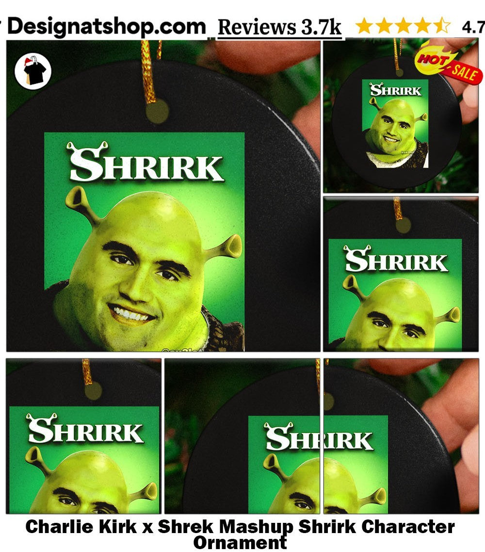 Charlie Kirk x Shrek Mashup Shrirk Character shirt