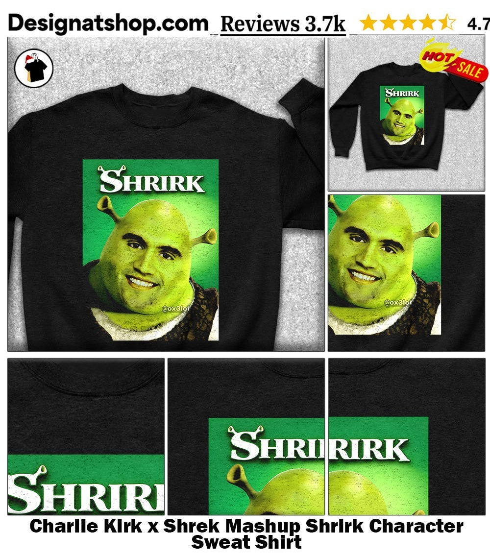 Charlie Kirk x Shrek Mashup Shrirk Character shirt