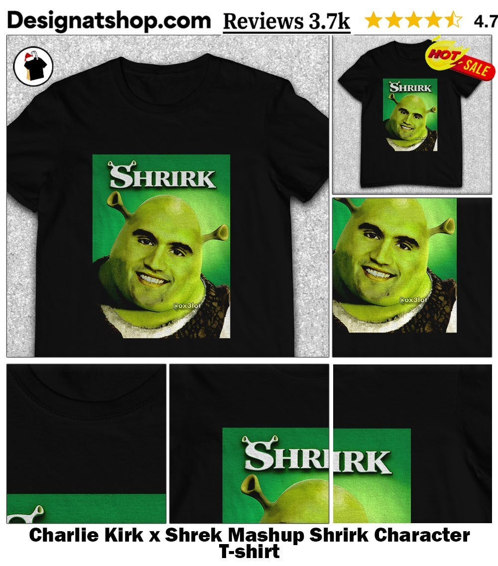 Charlie Kirk x Shrek Mashup Shrirk Character shirt