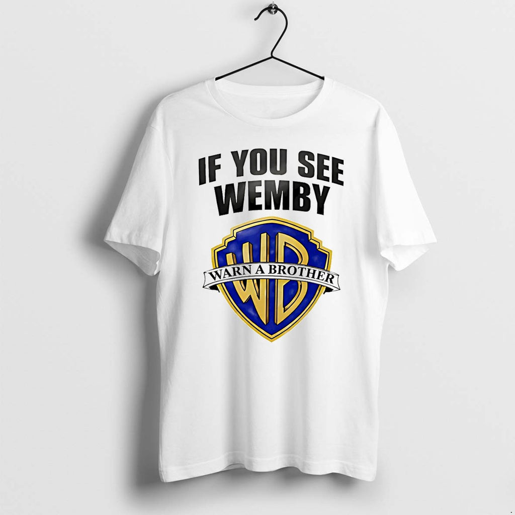 Chet Holmgren Wearing If You See Wemby Warn A Brother Spurs Tshirts Sweater