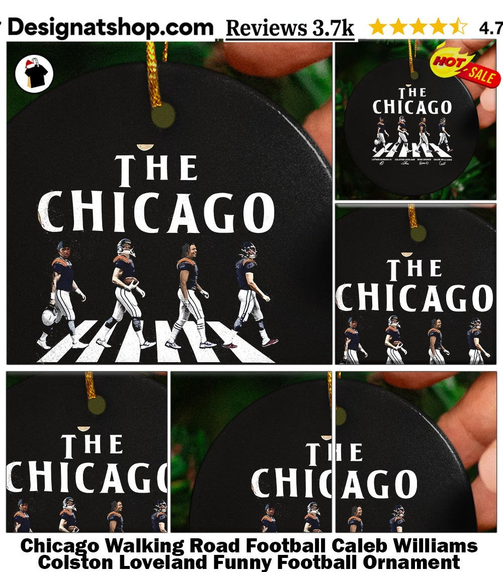 Chicago Walking Road Football Caleb Williams Colston Loveland Funny Football shirt