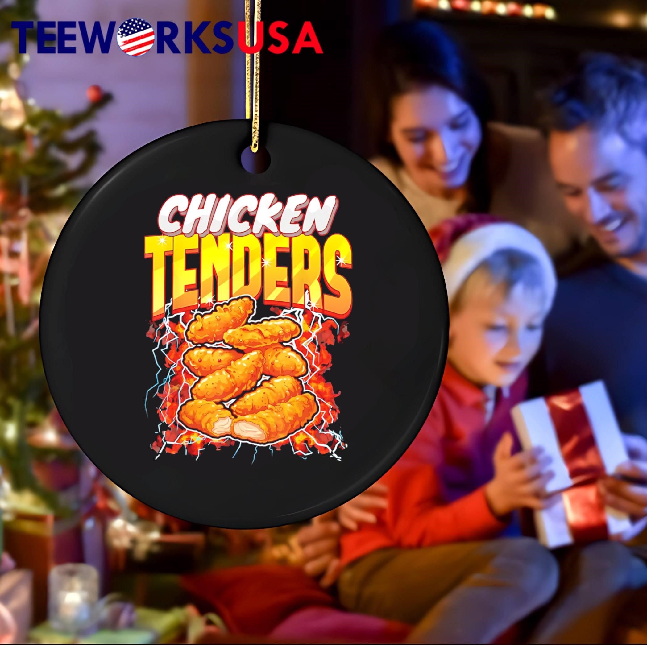 Chicken Tenders Food With Lightning And Fire Graphic shirt