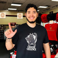 Choose Violence Black Cat with Uzi edgy humor shirt