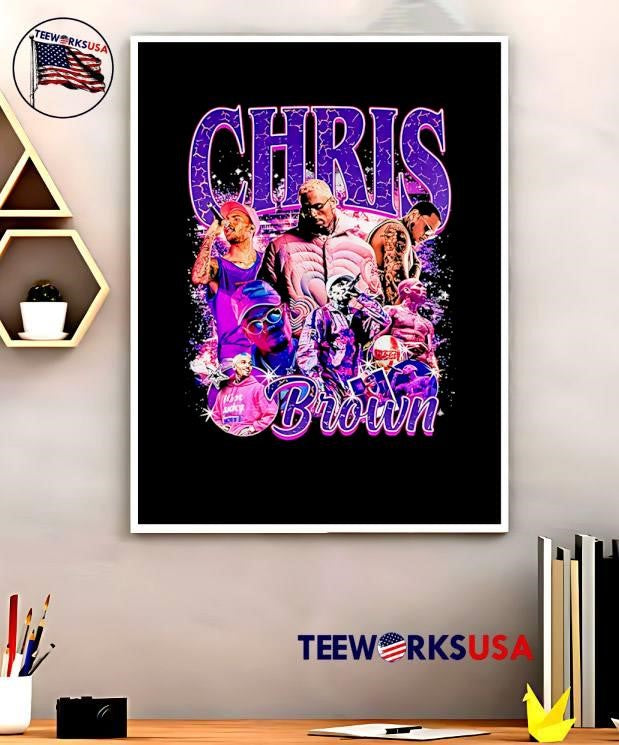 Chris Brown Hip Hop Artist Vintage Aesthetic Collage shirt