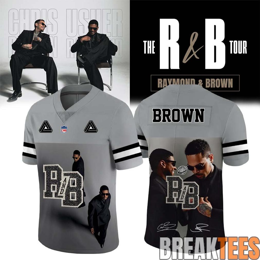 Chris Brown R&B Tour 2026 Football Jersey