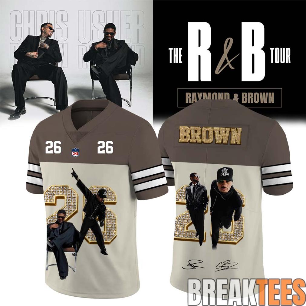 Chris Brown R&B Tour 2026 Football Jersey