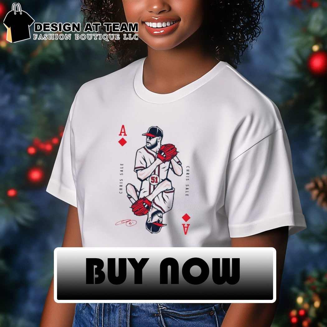 Chris Sale Ace signature Atlanta baseball playing card MLB shirt