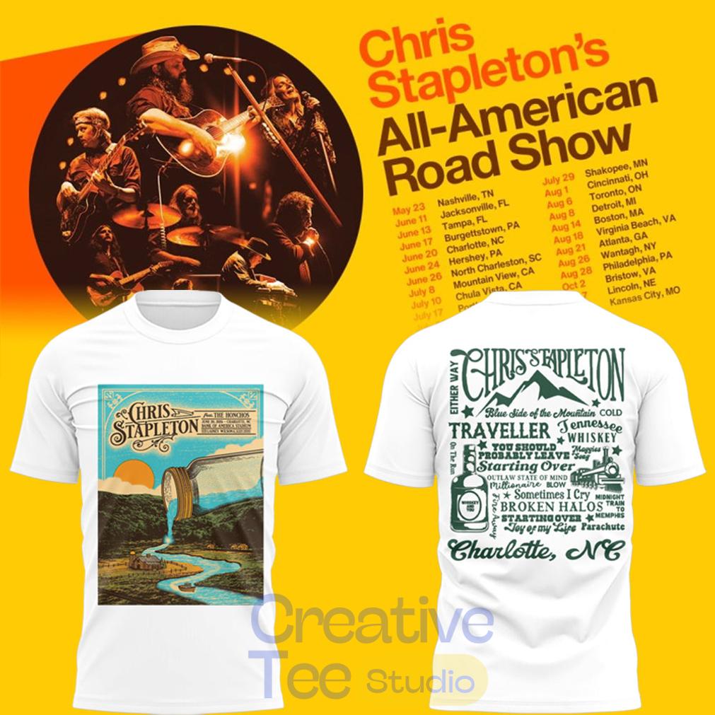 Chris Stapleton “All-American Road Show” in Charlotte, NC 3D T-shirt