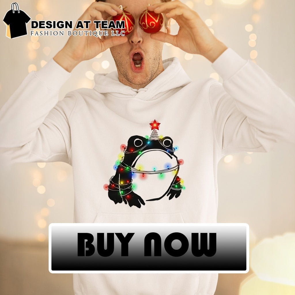 Christmas Toad With Lights Wrapping An Amphibian Festive Holiday Animal Shirt