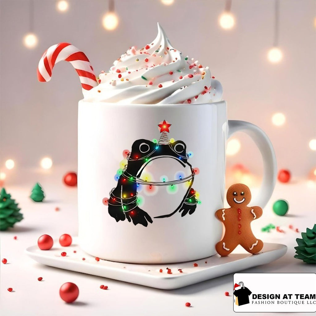 Christmas Toad With Lights Wrapping An Amphibian Festive Holiday Animal Shirt