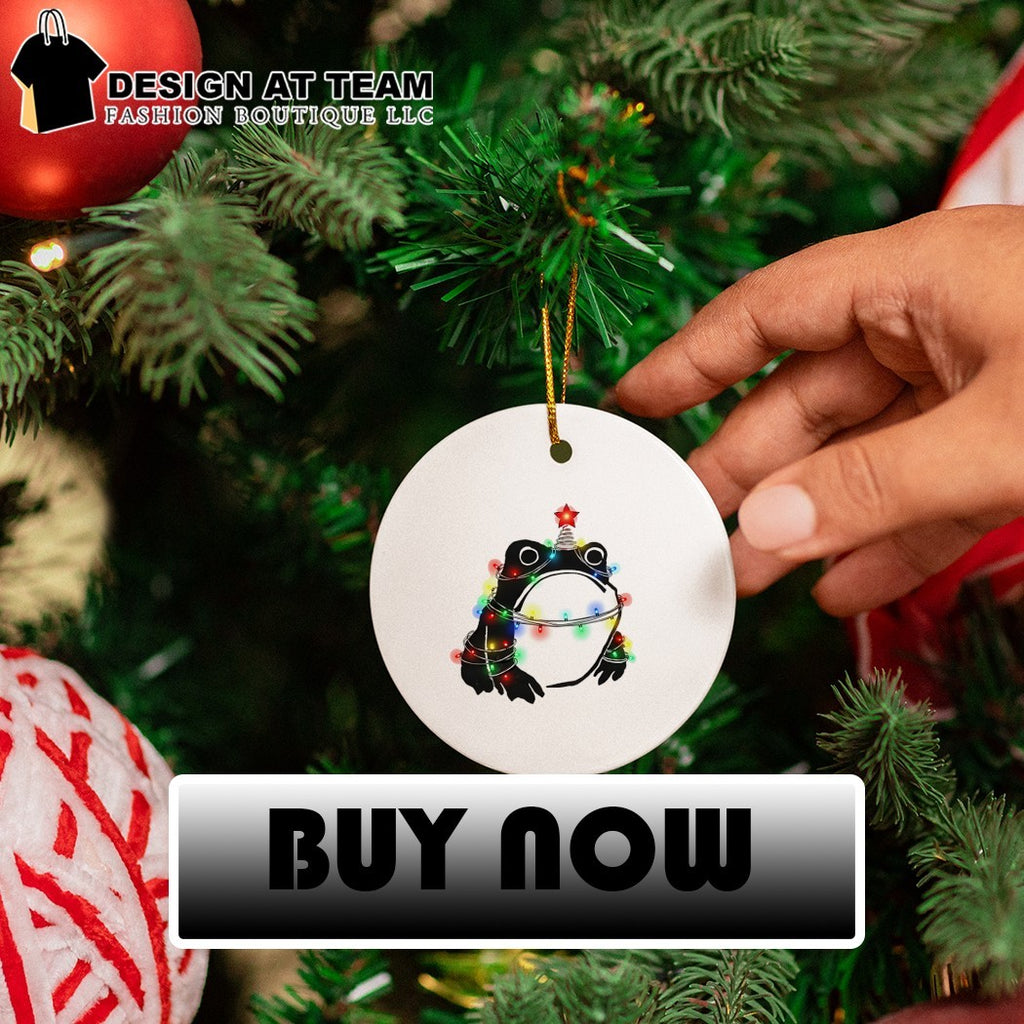 Christmas Toad With Lights Wrapping An Amphibian Festive Holiday Animal Shirt