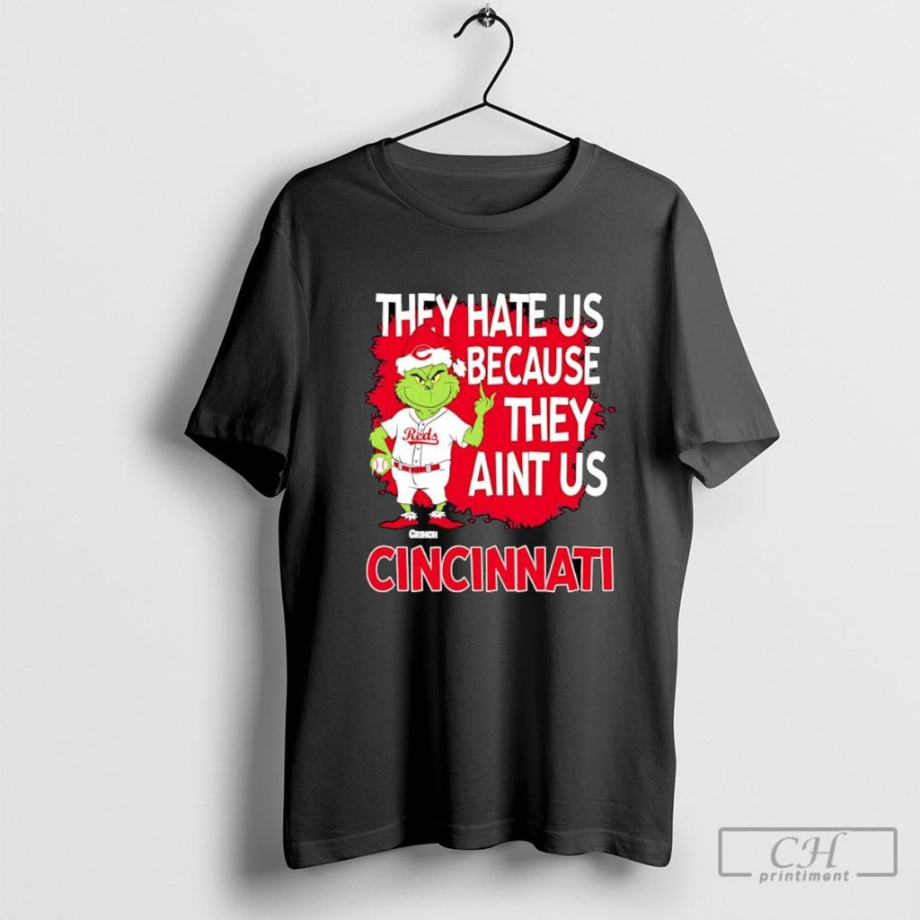 Cincinnati Reds Grinch Christmas They Hate Us Aint Us Shirt Sweater