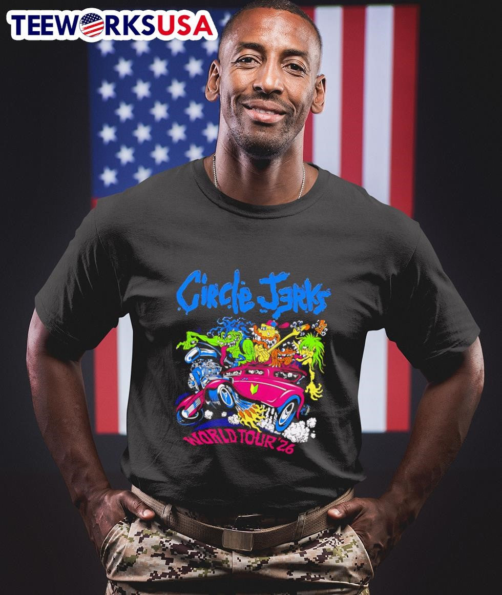 Circle Jerks Pizz Hot Rod 2026 World Tour Shirt