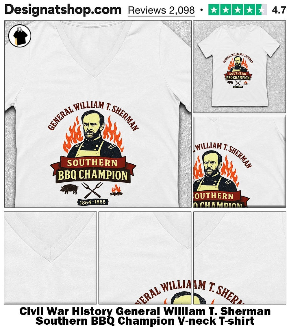 Civil War History General William T. Sherman Southern BBQ Champion shirt