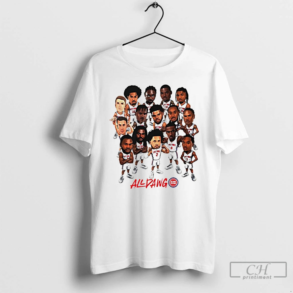 Classic All Dawg Detroit Pistons Baseball Playoffs Nba 2026 Players Cartoon