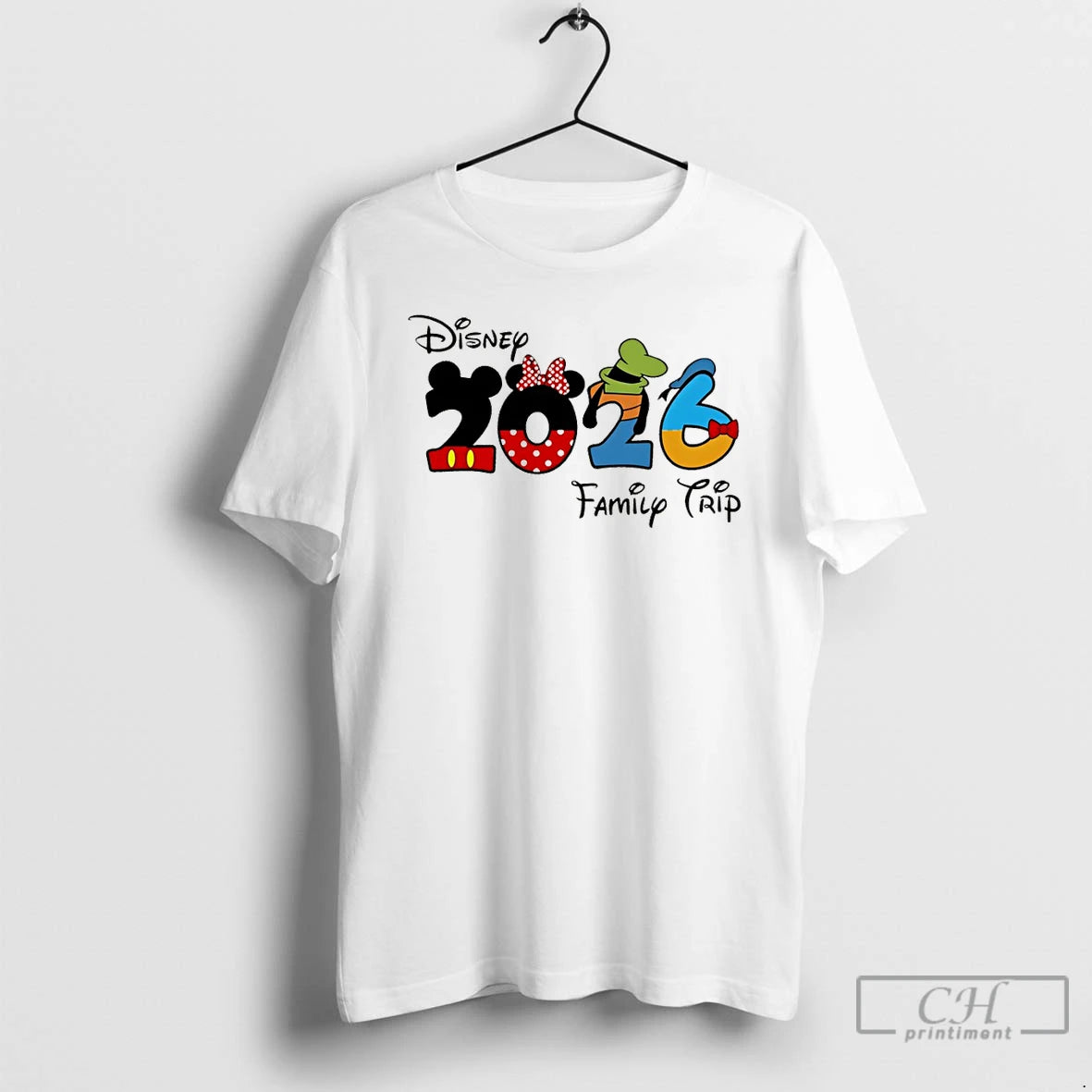 Classic Disney Family 2026 Family Trip Cartoon