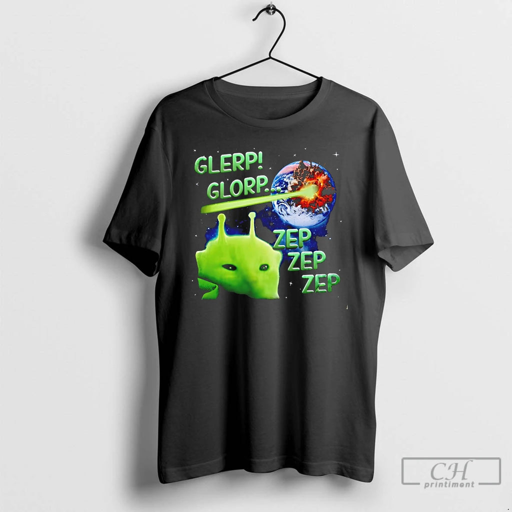 Classic Glerp Glorp Funny Alien Cat Meme