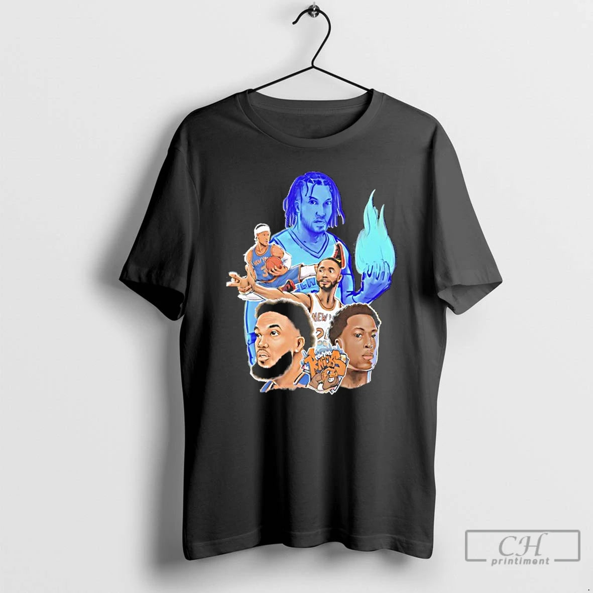 Classic New York Knicks Player Collage Art Graphic