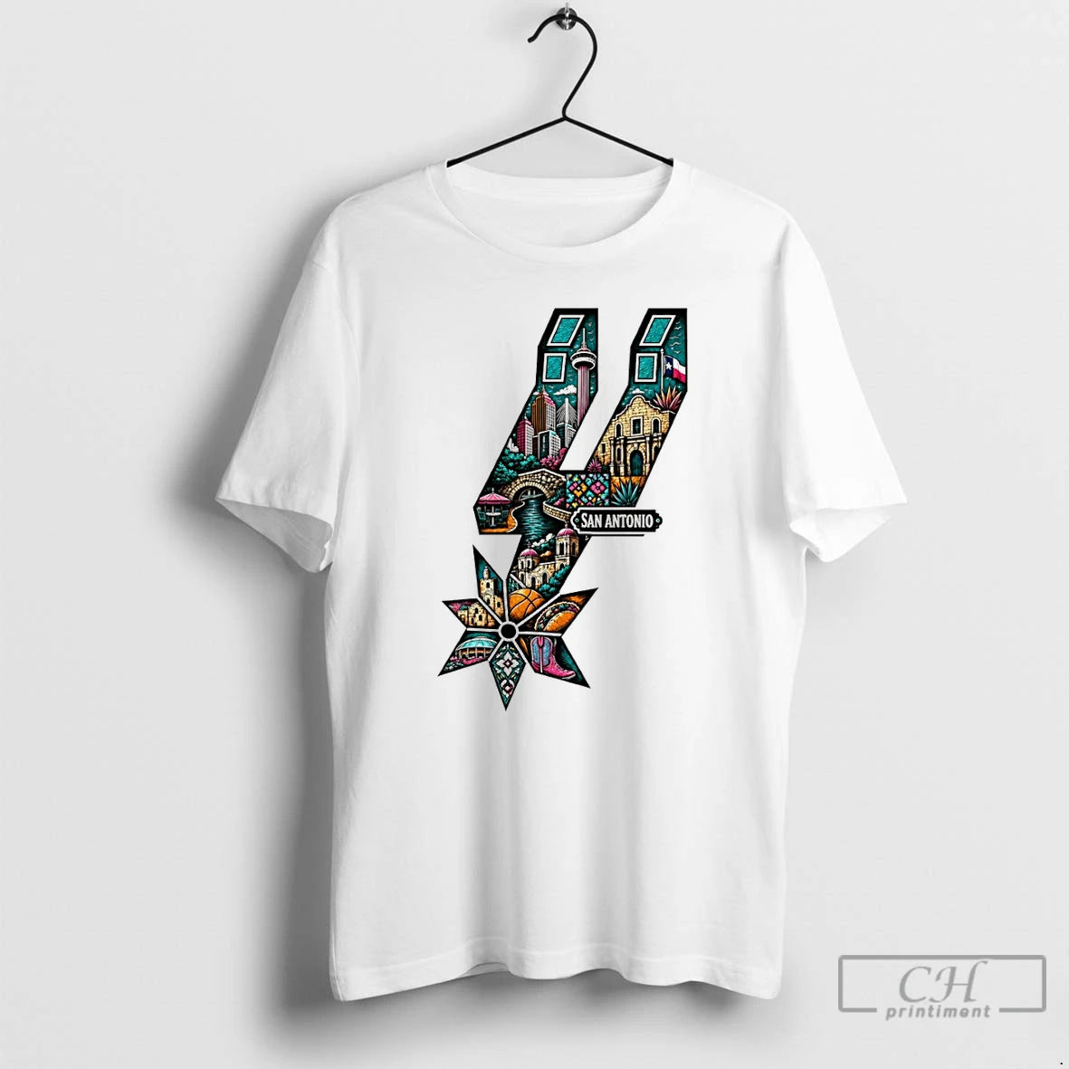 Classic San Antonio Spurs Tower Of The Americas Basketball Nba Logo