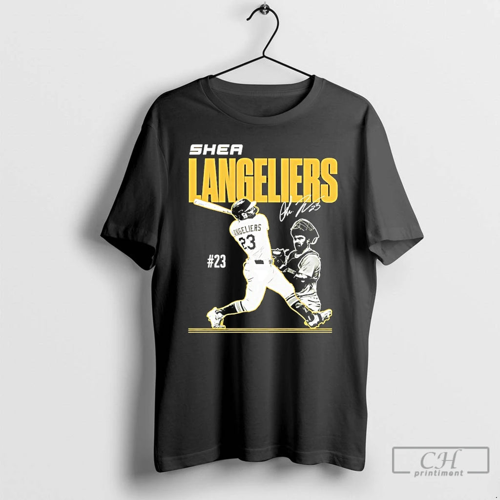 Classic Shea Langeliers 23 Athletics Baseball Slugger Swing Signature
