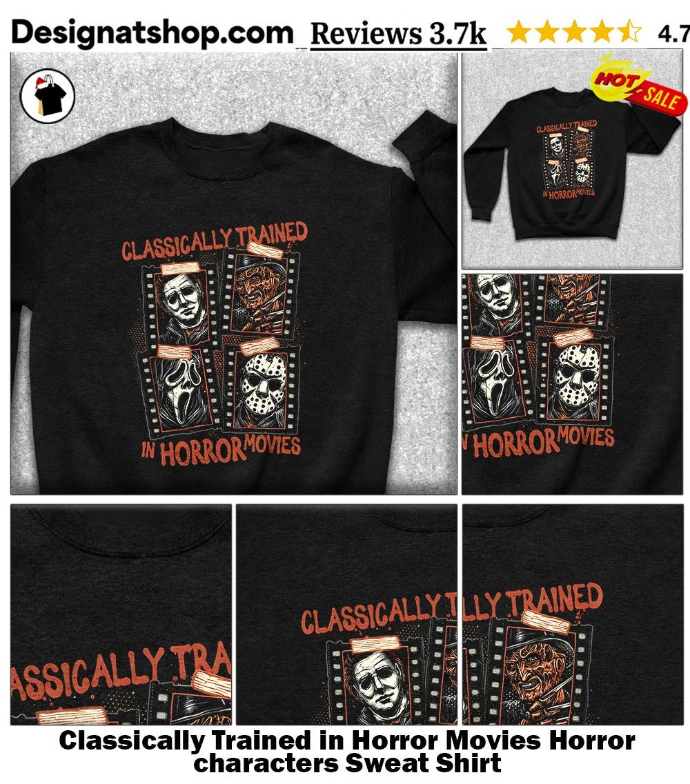 Classically Trained in Horror Movies Horror characters shirt