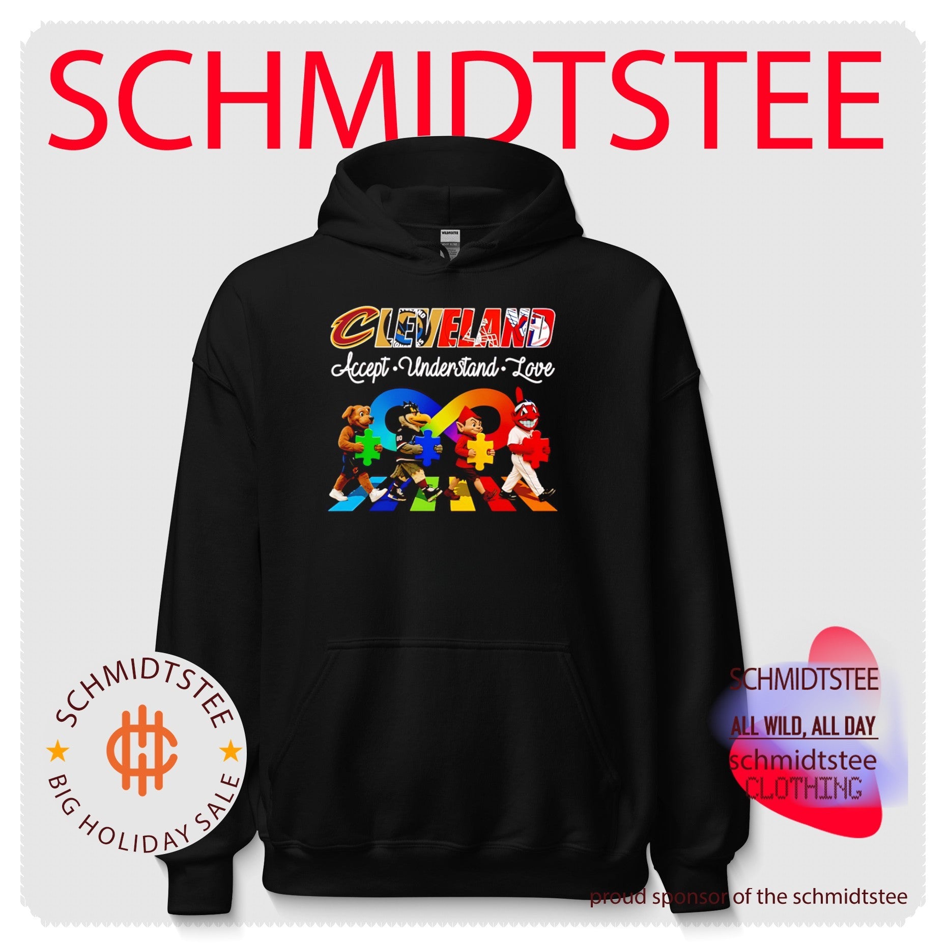 Cleveland Accept Understand Love Mascot Infinity Puzzle shirt