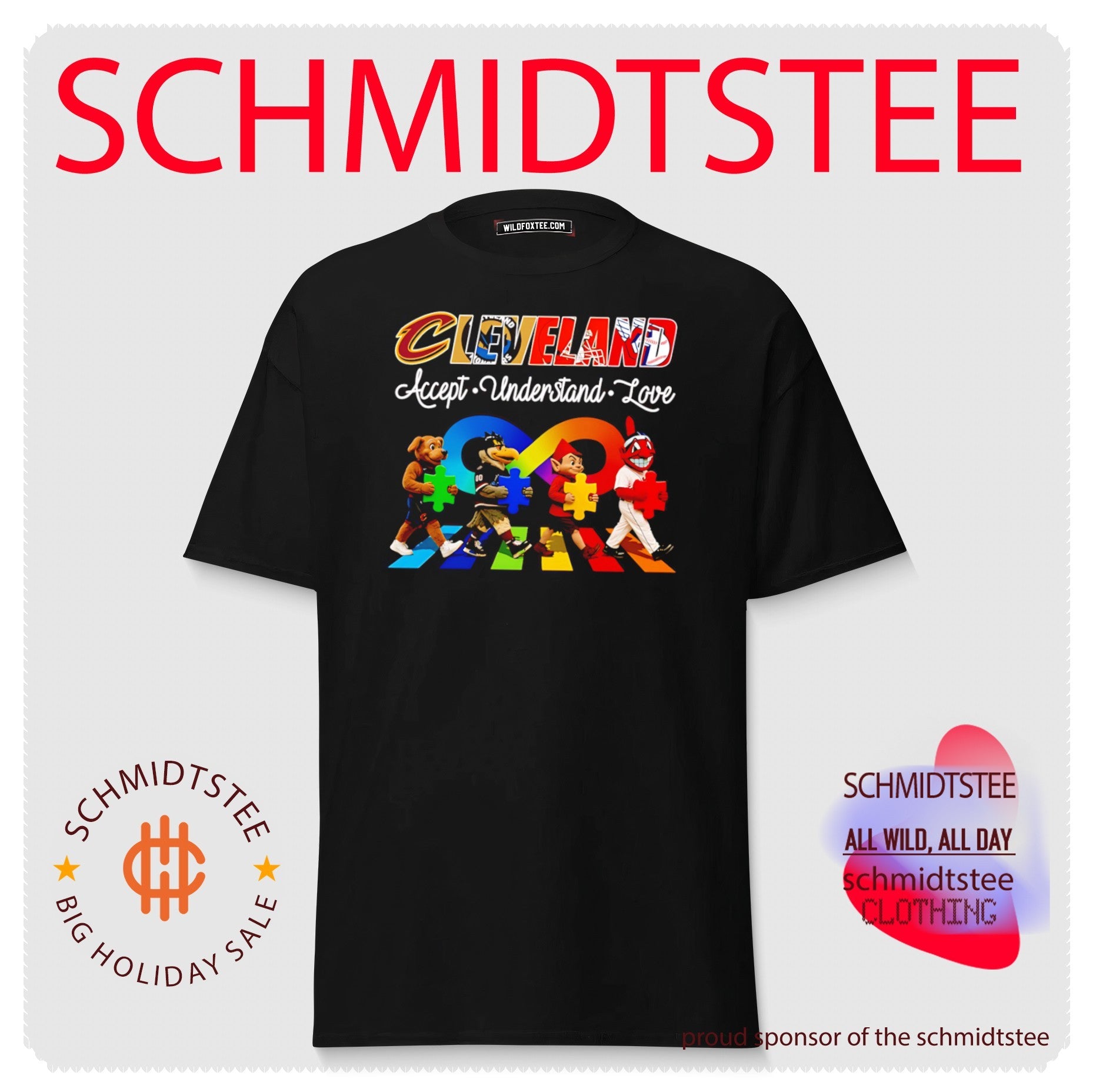Cleveland Accept Understand Love Mascot Infinity Puzzle shirt