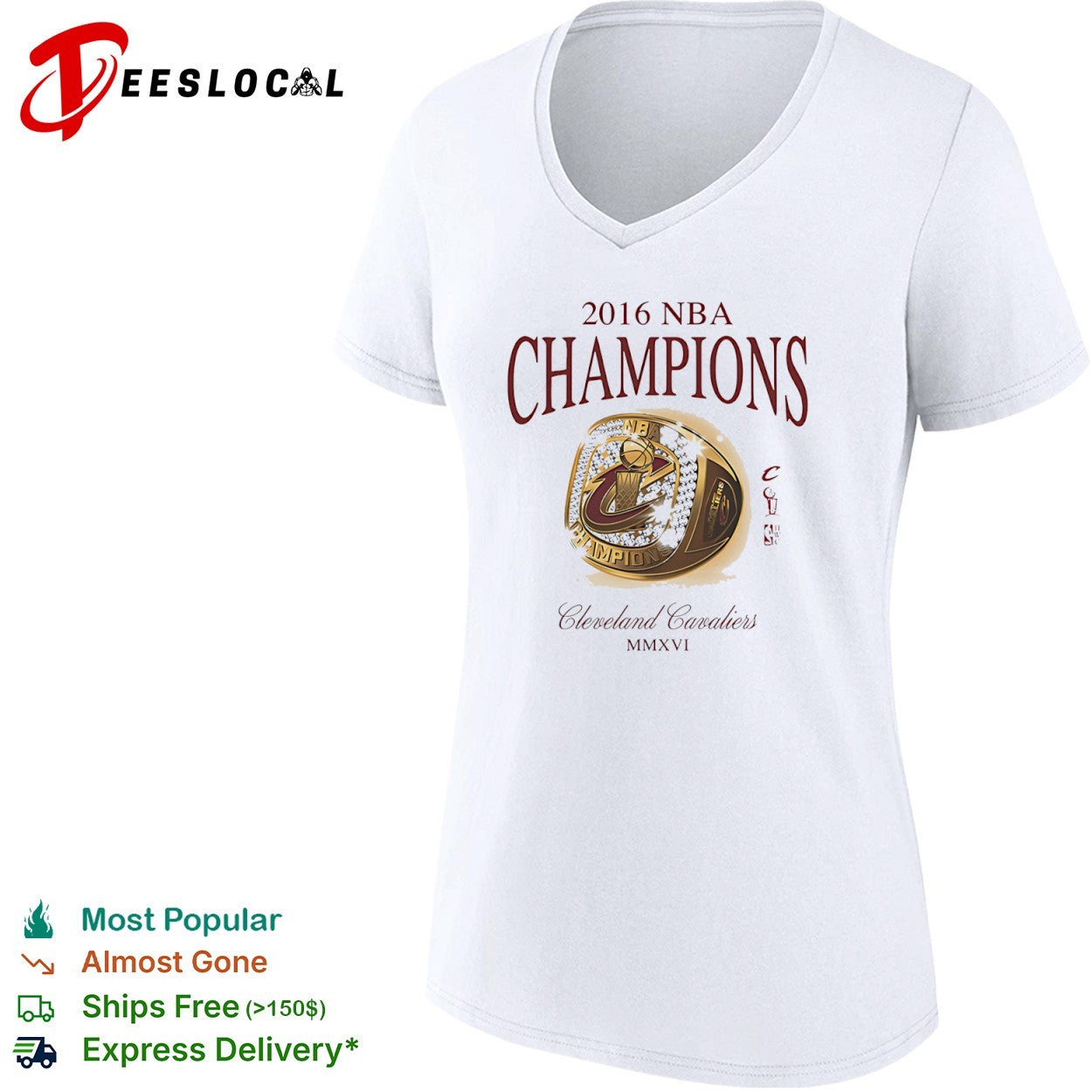 Cleveland Cavaliers 2016 NBA Champions ring MMXVI shirt