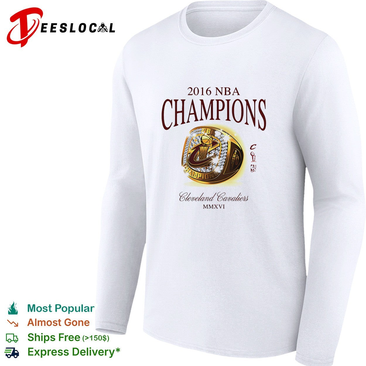 Cleveland Cavaliers 2016 NBA champions ring shirt