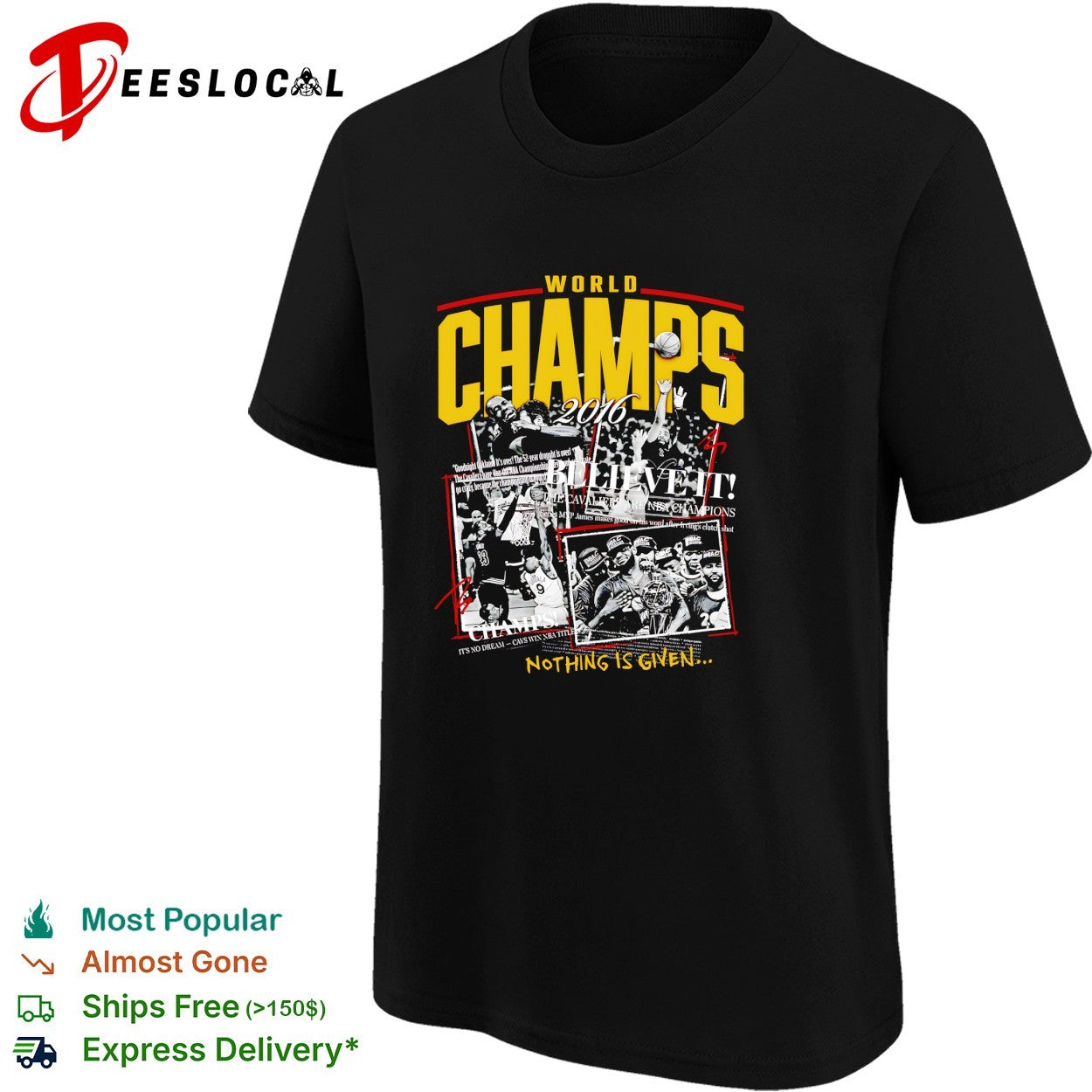 Cleveland Cavaliers world champs 2016 believe it shirt