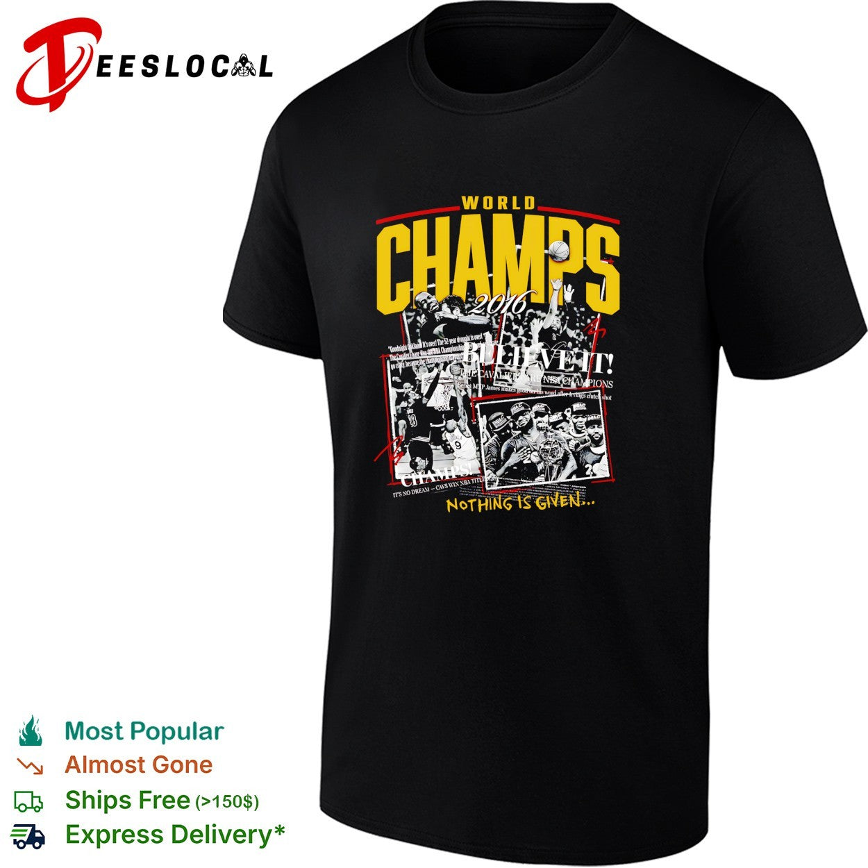 Cleveland Cavaliers world champs 2016 believe it shirt