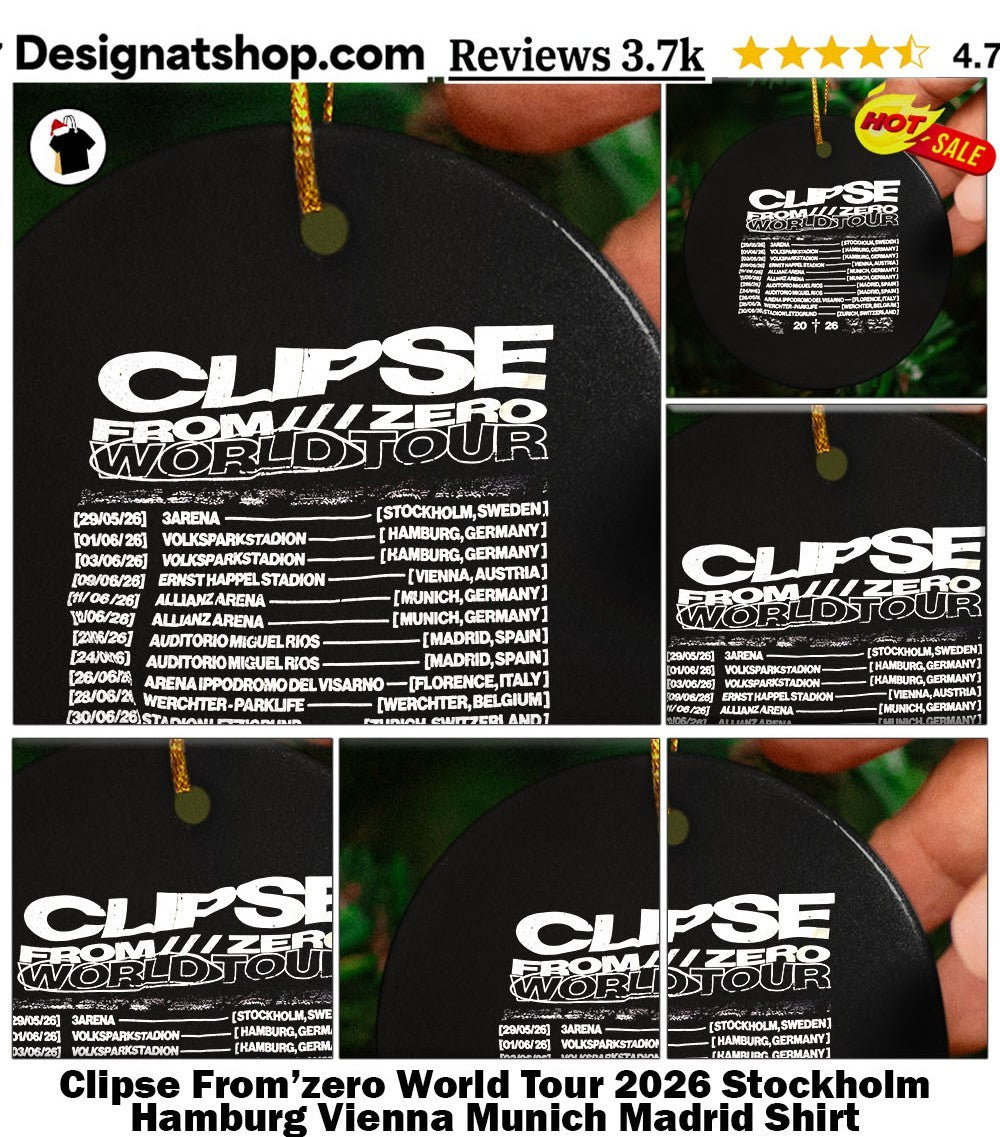 Clipse From’zero World Tour 2026 Stockholm Hamburg Vienna Munich Madrid Shirt