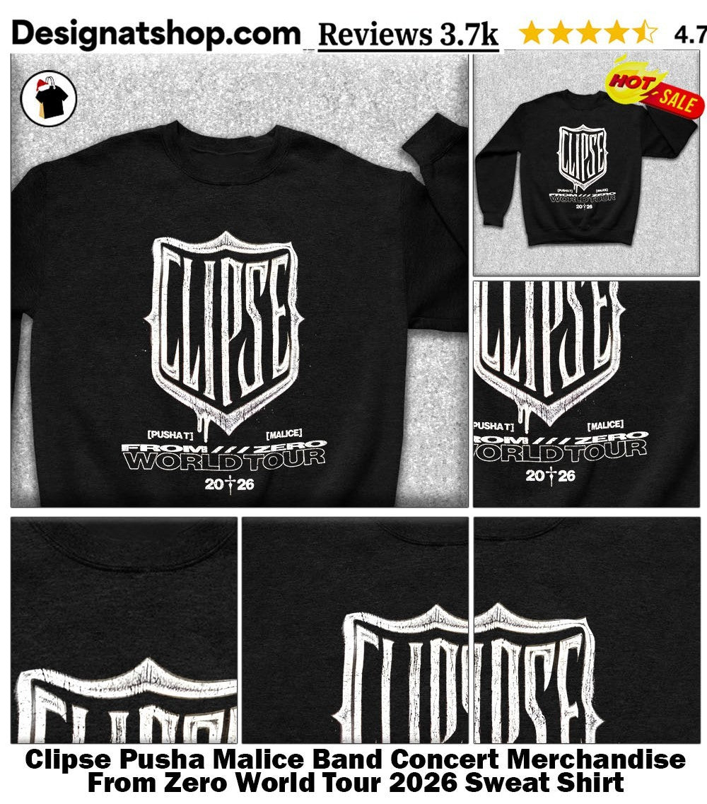 Clipse Pusha Malice Band Concert Merchandise From Zero World Tour 2026 shirt