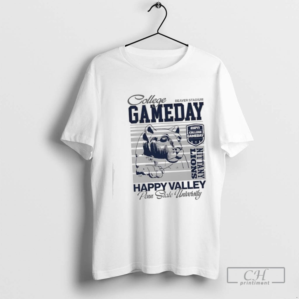 College Gameday Psu Mascot Nittany Lions Beaver Stadium Penn State University Happy Valley